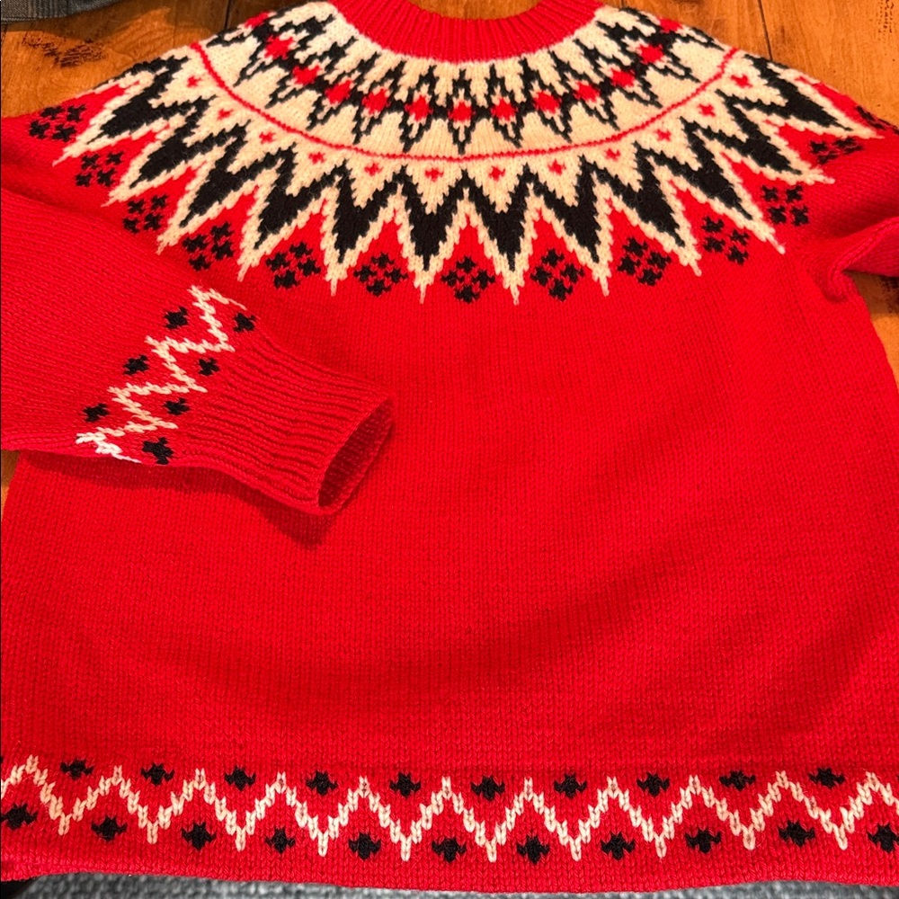 Vintage red Norwegian sweater women’s small